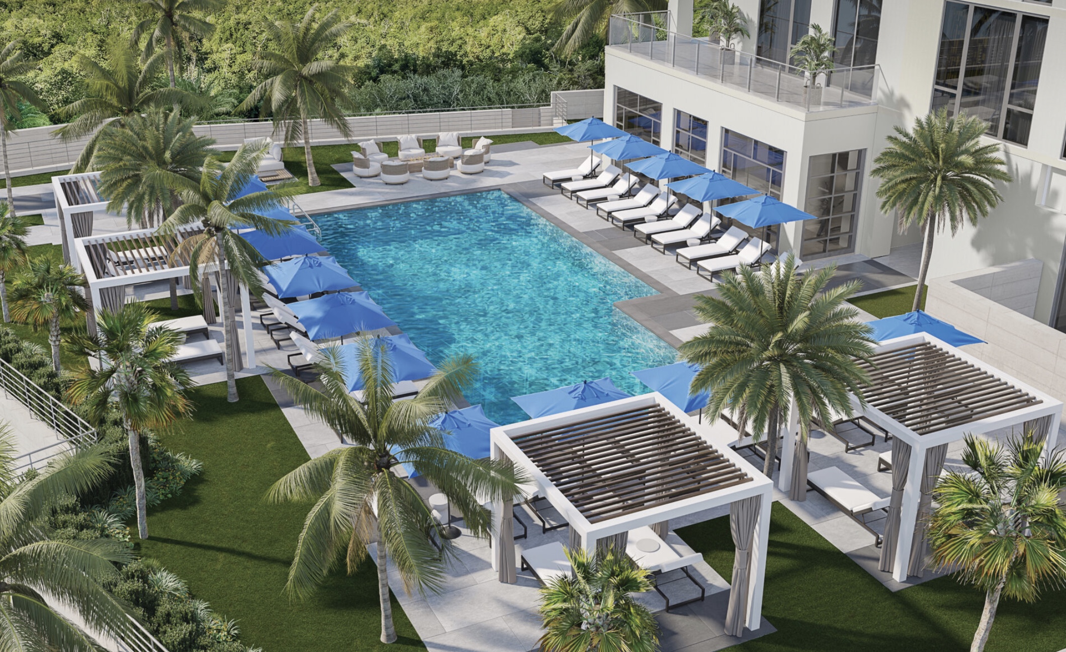 Poolside at Epique in Pelican Bay Naples, Florida